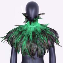 Man Feather Shawl Angel Scarf Artificial Feather Cape Shawl Shrug Shoulder Wrap Collar Cocktail Evening Dress Clothing For Prom Wear Punk Gothic Halloween Party Scarf Simulated Feathers
