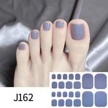 2PCS-Matte Toenail Stickers - Self-Adhesive Full Coverage Nail Wraps, Odorless Waterproof Nail Art Decals For Women, Easy DIY Salon Gel Effect