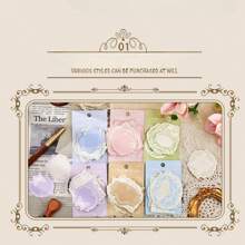 1PC/4PCS Embossed Sticky Note Handbill Three-Dimensional Collage Decorative Retro Material Paper