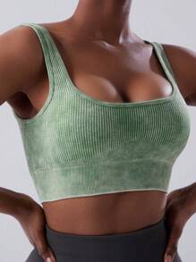 1 pièce Soutien-gorge de sport sans couture pour femmes, vêtements de sport de yoga, débardeur de fitness pour la course