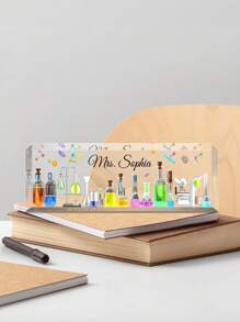 Custom Desktop Nameplate,Personalized Science Lab Teacher, Personalized Teacher Desk Name Plate, Teachers Desk, Teacher Acrylic Plaque, Science Teacher,Back To School Gift, Office Decor Gifts Birthday Graduation,Graphic Print - Multicolor - View 6