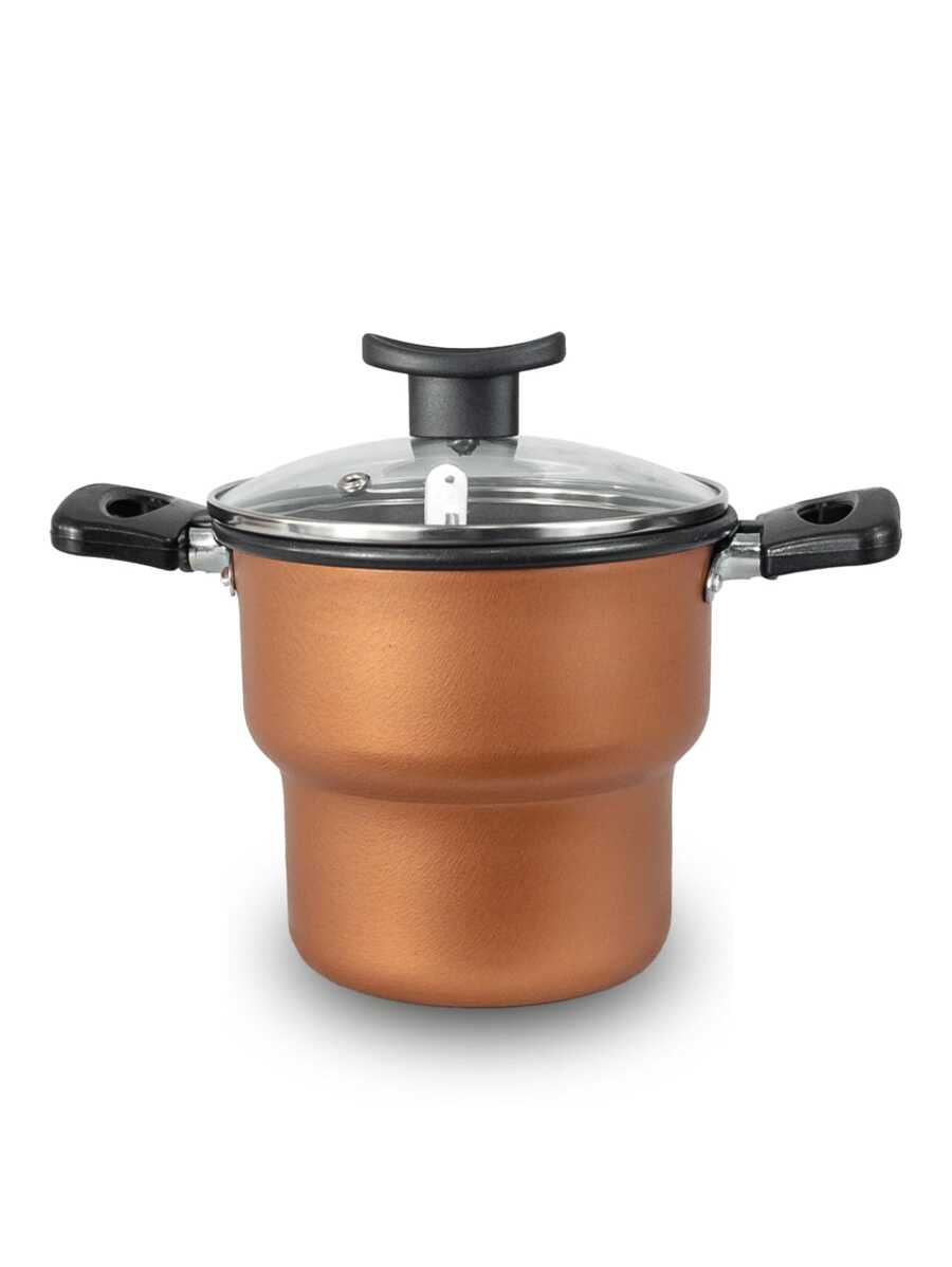 Non-Stick Couscous Pot With Glass Lid 14cm - Đồng - Xem 1