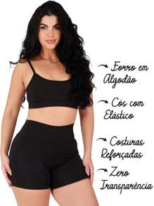 Work Fitness Kit 2 Set Of Backless Top With Cross Straps And Basic Premium Bermuda Shorts - Multicolor - Ver 2