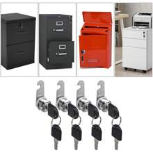 4PCS 25mm Cam Lock Door Barrel Drawer Cabinet Mail Box Cupboard Locker - Black - View 1