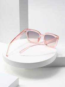 女士时尚方形眼镜，简约百搭，适合夏季海滩度假、户外、旅行等户外活动 - 漸層 - 查看 3