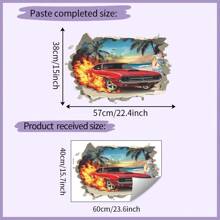 1pc Flame Car Mural Wall Sticker For Bedroom, Living Room, Entryway, Wardrobe, Dorm Room, Home Decor, Suitable For Men Room Decor Wall Decor Bathroom Decor Bedroom Decor Room Decoration Stuff Living Room Decor House Decor Home Decor Living Room Wall Art Wall Paper Stickers Personalised Stickers