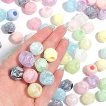 10 件/包亚克力蕾丝图案珠子，适用于 DIY 服装、发饰、珠宝制作 - 混色 - 查看 8