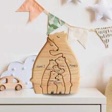 1 pièce Figurine en bois d'un ours qui fait un câlin, décoration familiale chaleureuse, fournitures scolaires, retour à l'école