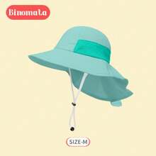 1顶男女童卡通印花渔夫帽，防晒可调节宽檐沙滩帽，适合1-6岁儿童。 - 彩色 - 查看 14