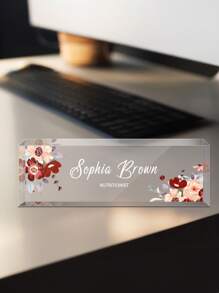 Placa de mesa personalizada, placa de acrílico para mesa, placa de acrílico para professor, placa de acrílico personalizada com nome, decoração de escritório, presente personalizado para mesa (aniversário, formatura), multifuncional, antimofo, decorativa, reutilizável, requintada, moderna, de alta qualidade, colorida, personalizada, exclusiva, presente ideal para ele, decoração para sala de estar, estilo escandinavo, presente para professor - Multicolorido - Ver 6