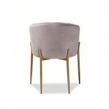 Silla de comedor Ballard de Baxton Studio, gris/dorado - 1 - Ver 5
