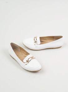 Women Loafers Shoes - 白色 - 查看 3