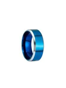 1 pièce Bague minimaliste en acier inoxydable, bijou pour homme