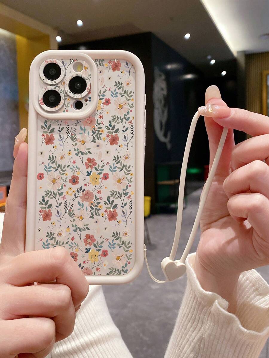 1 pieza Funda de teléfono con protección de cámara y patrón floral ditsy, compatible con Apple 11 Pro Max/12 Pro Max/13 Pro Max/14 Pro Max/15 Pro Max/16 Plus/16 Pro Max, compatible con Redmi, compatible con OPPO/compatible con Realme, compatible con VIVO, compatible con Infinix, compatible con Honor, compatible con MOTO, compatible con , resistente al agua, a los golpes, a las caídas y a los arañazos, versión internacional, no la versión nacional - Blanco - Ver 1