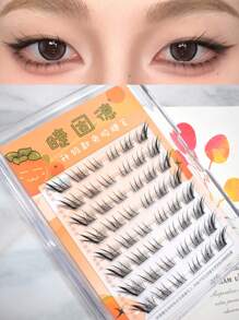48 Stücke/Box Suda Tagebuch erweitertes Wimpernband ohne Kleber, Fuchsaugen Wimpern