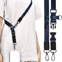 Adjustable Phone Lanyard Strap, Suitable For All Smartphone Models, Thick 0.8 Inch (2cm) Wide, Multifunctional Nylon Shoulder Strap, , For Hiking, Crossbody Bag