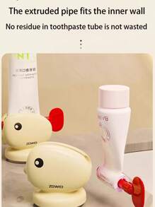 1pc/2pcs Whale Suction Tooth Extractor New Whale Toothpaste Extractor Bathroom Bathroom No-Drill Wall Suction Toothpaste Collection Home Bathroom Decor Summer - Multicolor - View 4