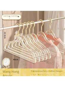 优质透明塑料衣架 - 闪亮的亚克力水晶，超薄且节省空间，抛光表面，适用于外套、西装、裤子和连衣裙、零售店固定装置和设备 - 彩色 - 查看 1