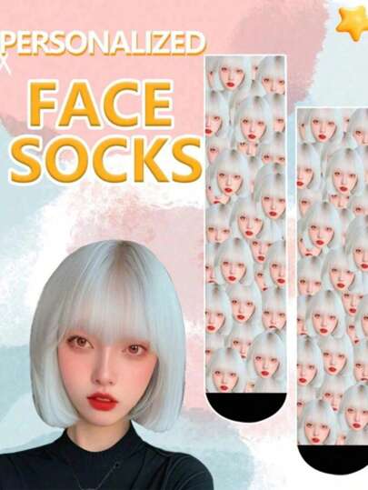 1Pair Personalized Fashion Creative Socks Personalized Picture Customization