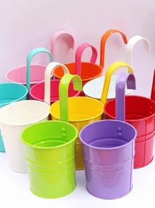 Macetas colgantes desmontables de hierro - Macetas de plantas de colores de caramelo para suculentas, decoración de interior, exterior y balcón