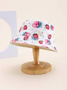 1pc Kids Fruit Print Bucket Hat, Sun Protection Bucket Hat For Boys & Girls, 3-6Y, Spring