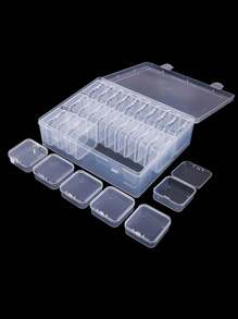 30pcs/Set 5.5cm Small Square PP Transparent Plastic Storage Boxes, Suitable For Storing Jewelry, Cosmetics, Nail Art, DIY Crafts And Other Small Items