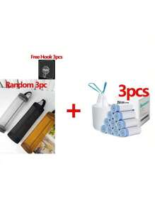 1pc Home Grocery Bag Holder Wall Mount Plastic Bag Holder Dispenser Hanging Storage Trash Garbage Bag Kitchen Garbage Organizer - Multicolor - View 21