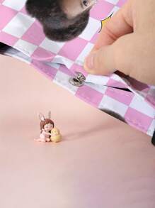 1pc Customizable Image & Name/Text Graphic Print Casual Tote Bag, One Shoulder Reusable Shopping Bag With Snap Closure, Multifunctional Shoulder Bag - Multicolor - View 5