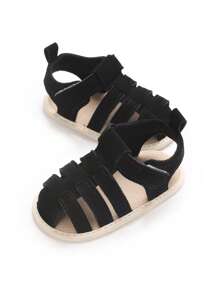 Summer Infant 男童透气凉鞋，幼儿第一双学步鞋 - 黑色 - 查看 4