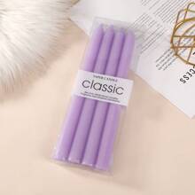 4 件装多色 10 英寸和 8 英寸条纹蜡烛棒，无烟无味，燃烧时间长，创意蜡烛，祈祷蜡烛，适用于家居装饰、节日、生日派对、婚礼、浪漫烛光晚餐、夏季蜡烛季、放松蜡烛、石蜡蜡烛、女性礼品蜡烛 - 彩色 - 查看 18