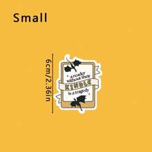 A Reader Without Their Kindle Is A Tragedy, Fourth Wing Quote Sticker, Fantasy Dragon Sticker, Kindle Fantasy Sticker, Onyx Storm Sticker, For Bullet Journal, Planner, Laptop, Water Bottle, Phone Case, Decor - Multicolor - View 5