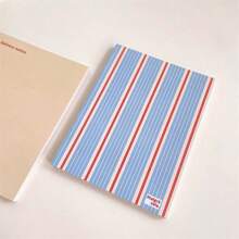 Cuaderno de estudiante con diseño geométrico de patrón de cereza, estilo INS, bloque de notas minimalista y antiadherente