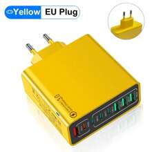 XJDR 120W 4USB-A+4USB-C Compatible With IPhone16 15 14 13 Charger Fast Charging 8 In 1 Charger Quick Wall Wall Adapter Suitable For Travel, Office, Dorm, And Home Multi-Port Nan