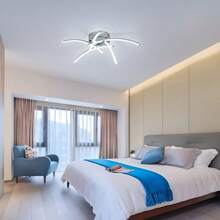 5 stuks moderne minimalistische vormen LED-plafondlamp, 3-kleuren verstelbaar, aluminium kruislijn creatieve lamp voor woonkamer, eetkamer, slaapkamer, balkon, gang