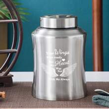 Urns For Ashes Decorative Urns For Adult Dad/Father/Men/Female/Mom/Women Human Ashes Large Stainless Steel Cremation Urns For Human Ashes Up To 150 Lbs