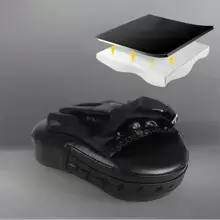 Curved Boxing Muay Thai Hand Target Sanda Training Thickened Earthquake-Resistant Curved Baffle PU Leather 5-Finger Hand Target