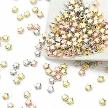 200 颗 6 毫米可爱星形 CCB 散装隔珠，带大孔，适用于珠宝制作、手链 DIY 用品 - 五角星[FZ17] - 查看 6