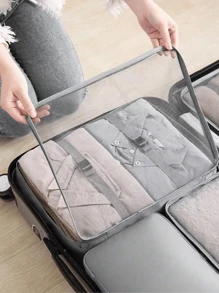 7pcs Travel Storage Bag Set - Luggage Bag, Makeup Bag, Cosmetic Storage Bag, Storage Box, Shoe Bag, Luggage Organizer, Travel Compression Bags, Clothing And Shoe Separation Storage Bag, Hand-Held Storage Bag - Suitable For Travel