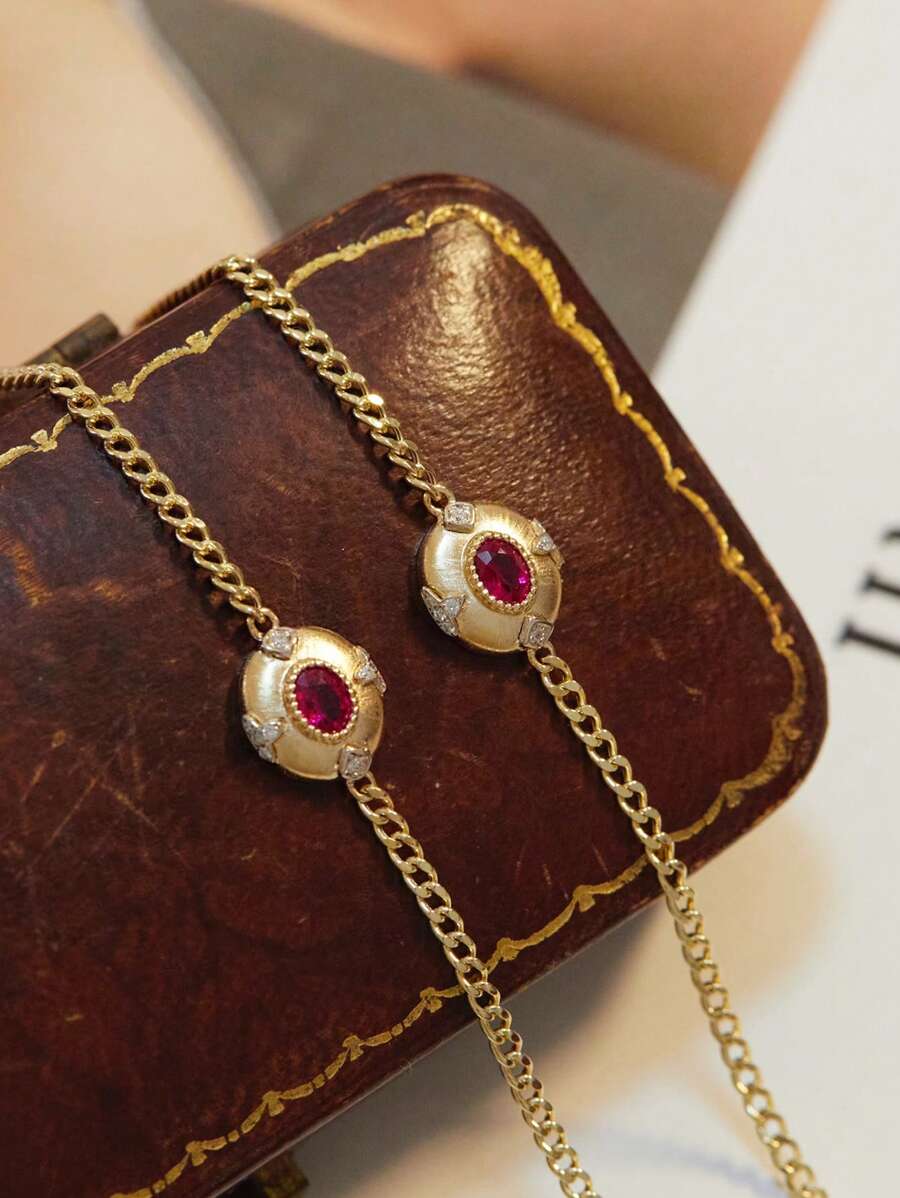 1 pieza Elegante brazalete ovalado pulido de plata de ley 925, diseño de cadena rizada cepillada, ligero y casual para uso diario, viajes y fiestas, regalo para el Día de San Valentín, cumpleaños