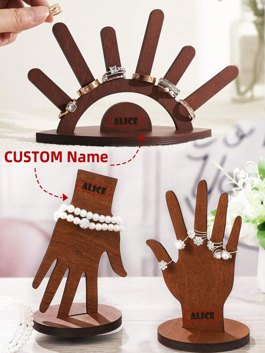 1 szt. Niestandardowa tacka na palmę oka, luksusowa biżuteria bransoletka kolczyki naszyjnik pierścień zegarek, tacka na biżuterię, przechowywanie kluczy w domu salon biuro, idealny prezent