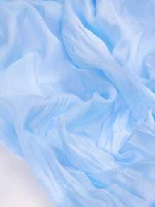 1/3/6pcs Set Blue Spring Easter Cheesecloth Table Runner, Light Blue Boho Farmhouse Style Cheesecloth Table Runner, Suitable For Wedding, Party, Baby Shower, Birthday, Home Decor - Blue - View 5