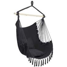 SYMCAVE Pillow Tassel Hanging Chair Gray - Grey - View 2