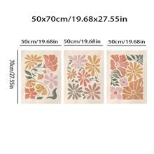 3pcs Natural Floral Posters, Landscape Wall Arts, Retro Minimalist Style, Boho, Ideal Gift For Living Home Decor,Bedroom Decor,Room Decoration Stuff,No Frame 50x70cm/19.68x27.55inch Gifts Birthday Graduation