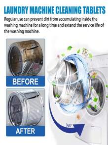 Washing Machine Cleaning Effervescent Tablets - Quickly Clean Dirt And Odor For Front Load And Top Load Washing Machines (Random Delivery Of New And Old Versions)