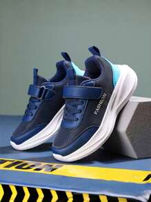 1 Pair Unisex Kids Leather Waterproof Lightweight Casual Running Sports Shoes, Classic Style For School, Everyday Wear