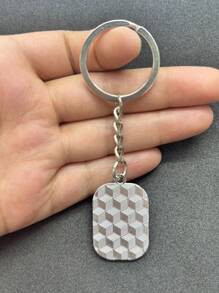1PC Heren Zwarte Olie Druipende Metalen Legering Letter Sleutelhanger Is Geschikt Als Een Geschenk Hanger Voor Vrienden En Familie