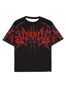 Tricou cu mânecă scurtă, cu mânecă scurtă, cu imprimeu grafic de vară, pentru bărbați, tricou casual