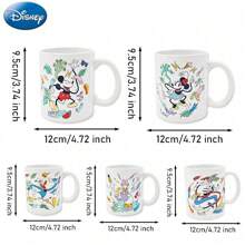 1PC Mickey Mouse Ceramic Mug Disney Officially Licensed 400ml Classic Minnie Donald Daisy Pluto Character Design Perfect for Breakfast Coffee Water Cup Home Office Kitchen Christmas Festival Birthday Gift - Daisy MN-84354 - 查看 2
