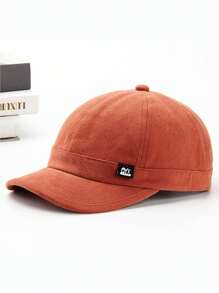 1pc Short Brim Personalized American Retro Japanese Small Logo Baseball Cap - Multicolor - View 4