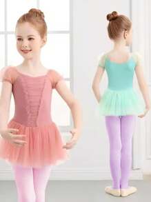 6条/包 女童天鹅绒踩脚裤袜，适合舞蹈训练或日常穿着，无缝设计，柔软透气，四季皆宜